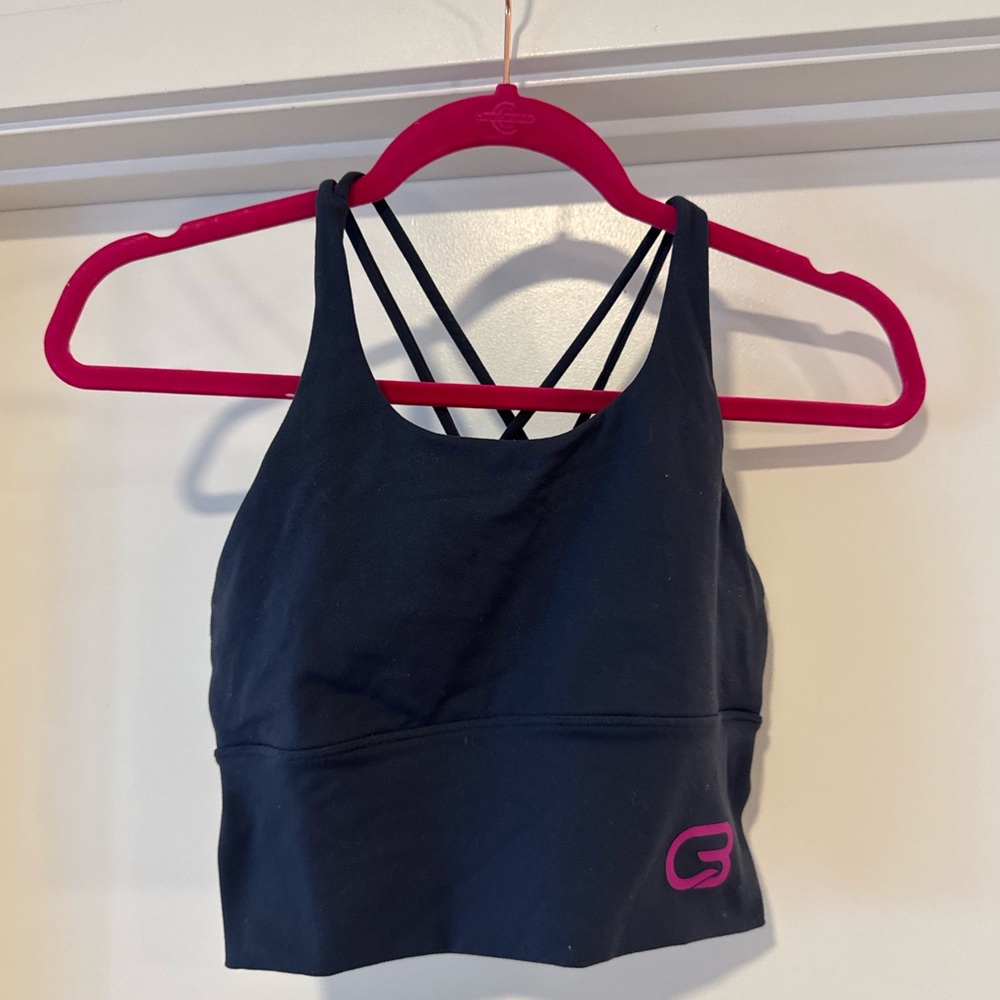 Navy Strappy Sports Bra